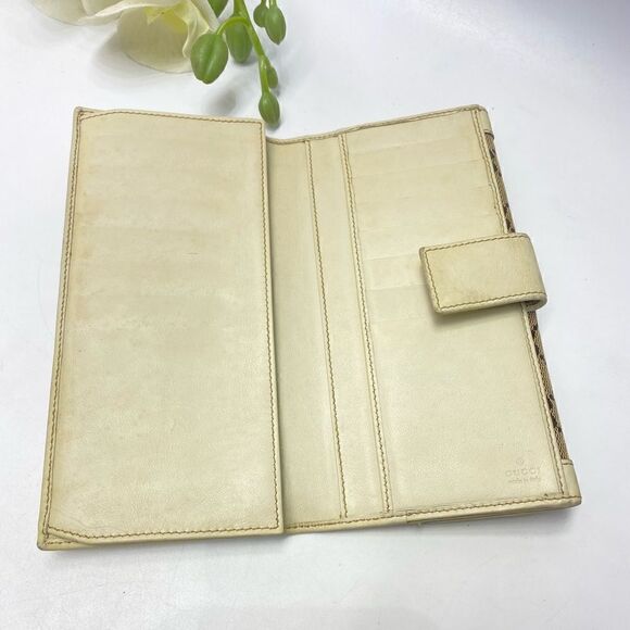 AUTHENTIC GUCCI GG Logo Front Flap Long Wallet - Picture 7 of 11